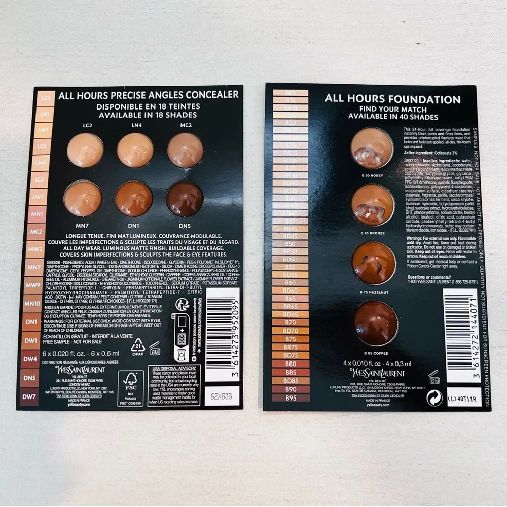 NWT Luxury Foundation Concealer Sample Bundle Gucci YSL Charlotte Tilbury RMS - Picture 8 of 16